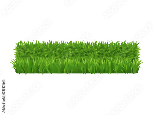 Seamless artificial green grass seamless horizontal banner background illustration

