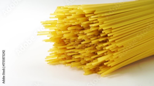 Bunch of spaghetti isolated on white background.Pastha. Food concept