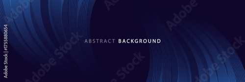 Blue abstract curve background. Glowing shape design elements. Modern futuristic graphic. Suit for poster, banner, brochure, corporate, business, cover, website, flyer. Vector illustration