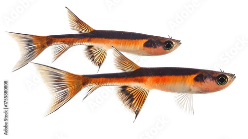 Colorful Freshwater Fish with Vibrant Patterns and Fins