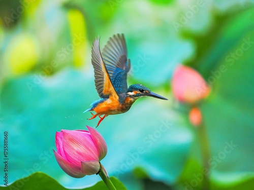 bee eater perched on flower