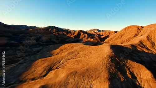 Desert hills at sunrise.