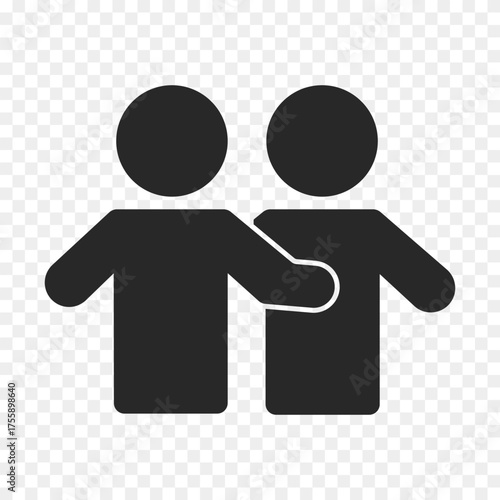 hugs of friends flat icon