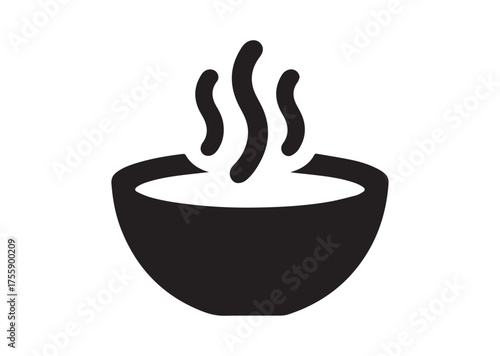 Hot soup icon, Hot soup solid Vector
