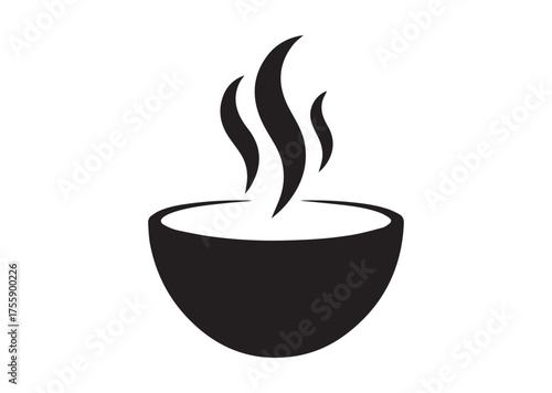 Hot soup icon, Hot soup solid Vector