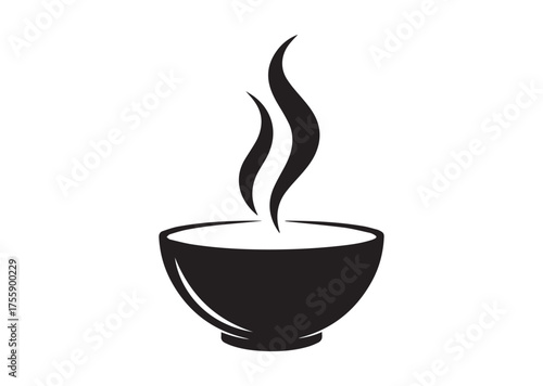 Hot soup icon, Hot soup solid Vector