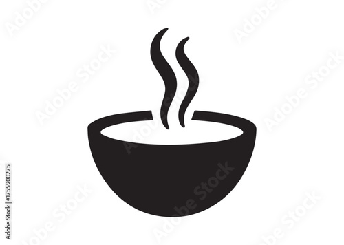 Hot soup icon, Hot soup solid Vector