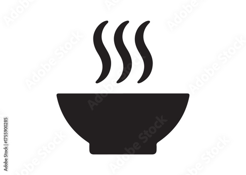 Hot soup icon, Hot soup solid Vector