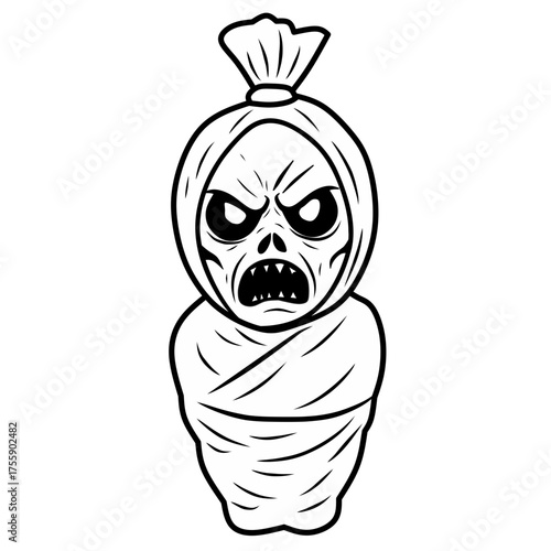 Halloween Indonesian ghost pocong