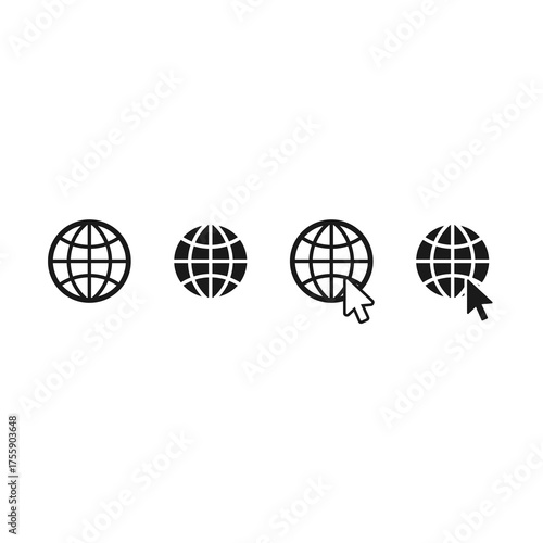 set of web icons - internet icon - cursor icon - clipart- black and white 1.eps