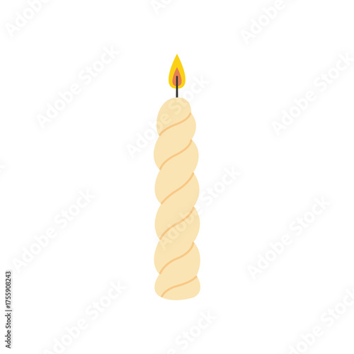 Wax candles. Aromatherapy. Home decor. Flat vector illustration isolated on a white background