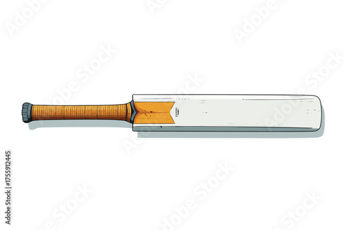 Cricket bat object icon isolated