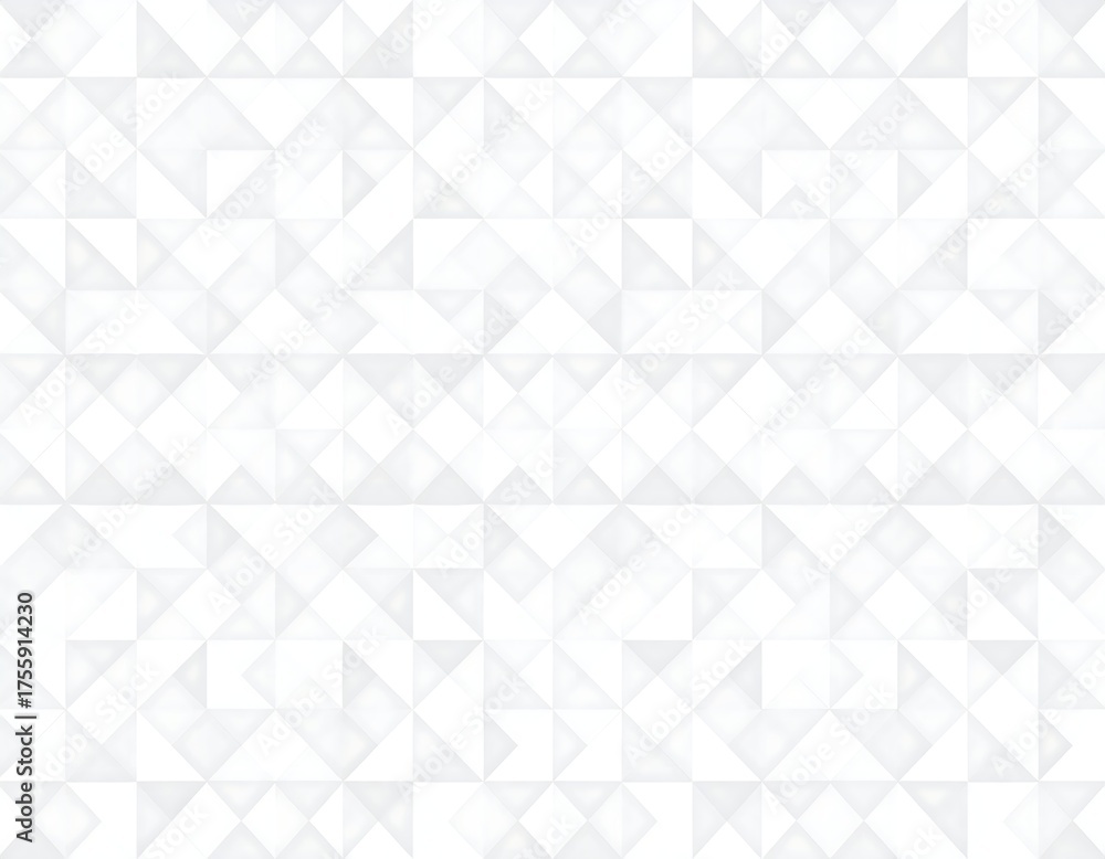 Fototapeta premium Abstract pattern of light gray triangles and squares