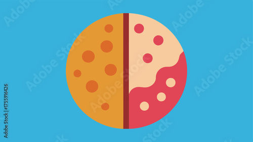 Before and After A split illustration of a closeup of skin showing large pores on one side and a smooth appearance on the other highlighting the effects of nanotechnology.