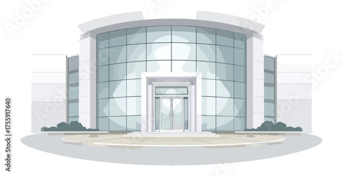 Modern building with glass facade office exterior business architecture