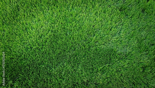 Overhead Perspective Of Synthetic Green Grass Texture And Surface Decorative Artificial Turf Suitable For Gardens Sports Fields And Golf Greens Green Background And Wallpaper With Space For Text