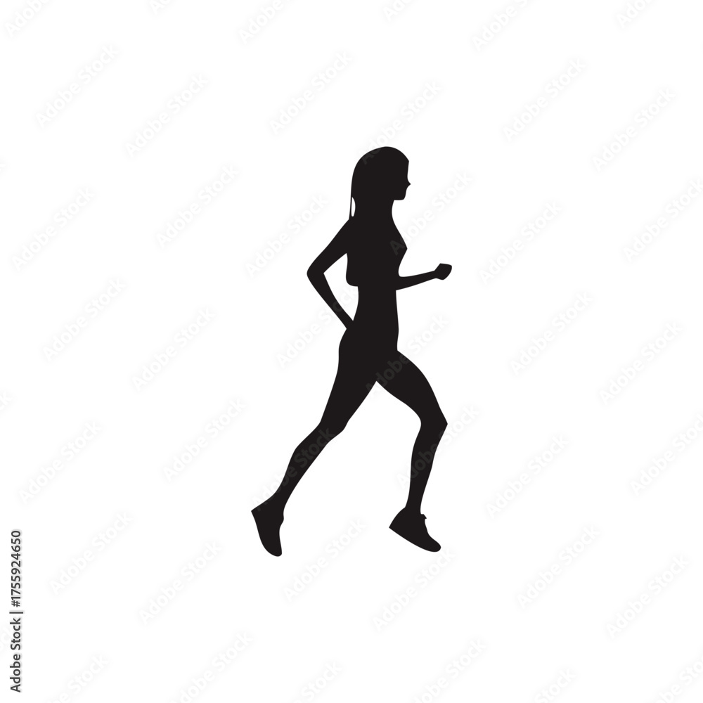 Fototapeta premium Running silhouette , marathon , runners