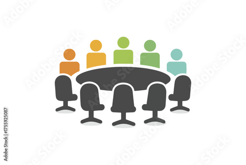 Business meeting abstract concept discussion or conference illustration