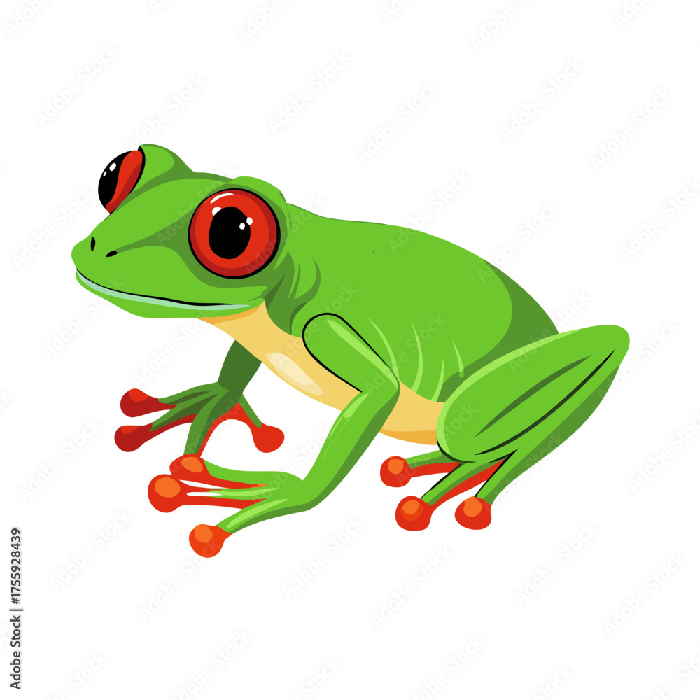Obraz premium Tree Frog Flat Icon