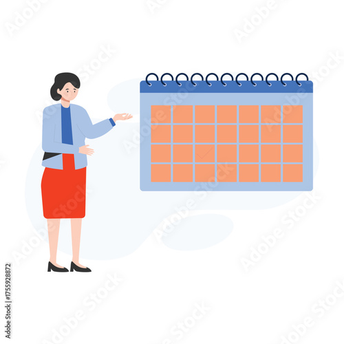 Project Schedule Vector Illustration Which can easily edit or modify