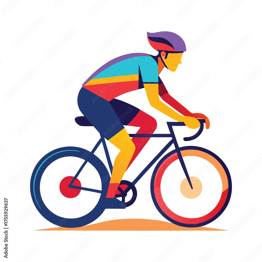 Fototapeta premium cyclist riding a bike