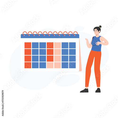 Task Scheduling Vector Illustration Which can easily edit or modify