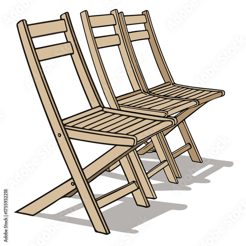 Beautiful artistic sketch of multiple rocking chairs symbolizing comfort, tradition, and vintage furniture design