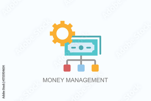 Money Management Icon Or Logo Isolated Vector Illustration