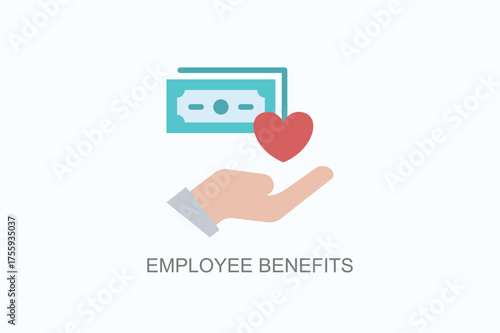 Employee Benefits Icon Or Logo Isolated Vector Illustration