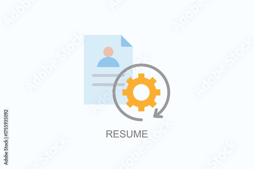 Resume Icon Or Logo Isolated Vector Illustration