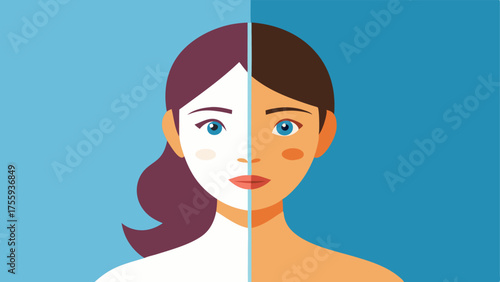 Before and After Face Comparison Show a simple twopanel illustration of a face before and after microneedling with a glowing effect posttreatment indicating rejuvenation.