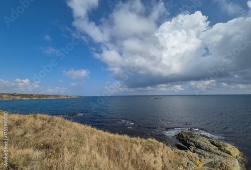 Sinemorets_Bulgaria, Butamyata beach, sunny day on wild coast of the Black Sea.