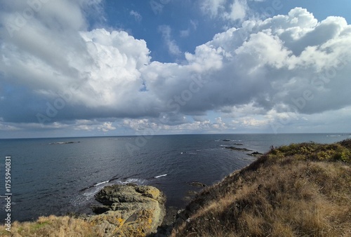 Sinemorets_Bulgaria, Butamyata beach, sunny day on wild coast of the Black Sea.