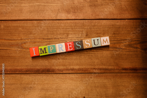 Impressum - colorful word o...