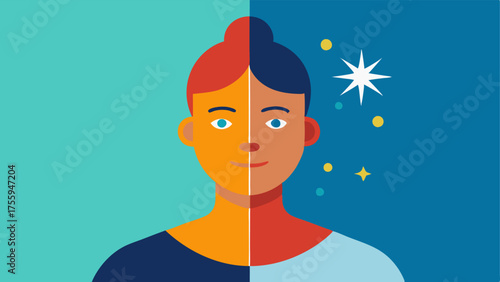 Before and After A split illustration showing a dull complexion on one side and a radiant glowing complexion on the other highlighting the sprays effects.