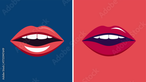 Before and After Two sidebyside lips illustrations