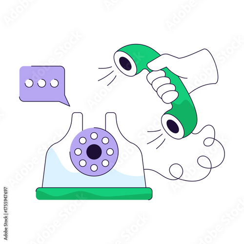 A premium download illustration of landline