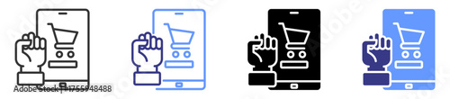 purchasing power icon set multiple style