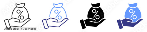 subsidy icon set multiple style