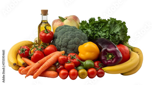 Abundant Assortment of Fresh Ripe Fruits and Vegetables Ready for Healthy Eating