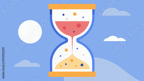 AgeDefying Formula A graphic of an hourglass with one side filled with exosomes and the other side with youthful skin representing the antiaging benefit.