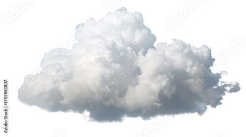 A Beautiful Cumulus Cloud Floating in the Sky on a Sunny Day