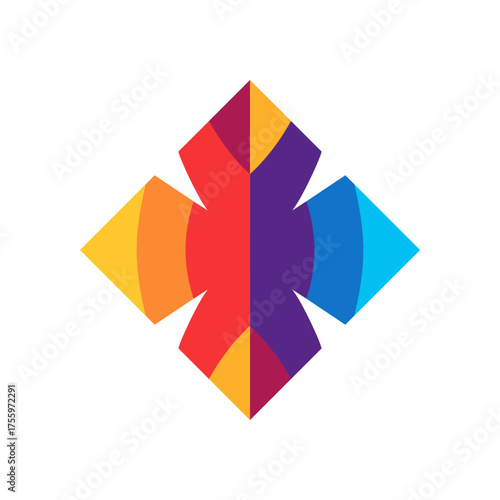 Free Download Abstract stylized graphic element for use in presentation templates and web design on a white background. - GFXLoad