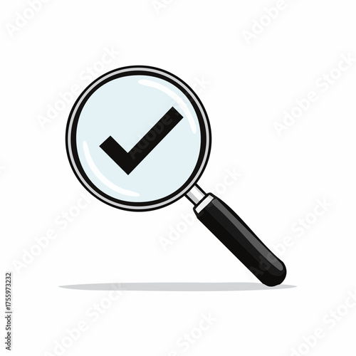 Search magnifying glass flat icon for apps and websites