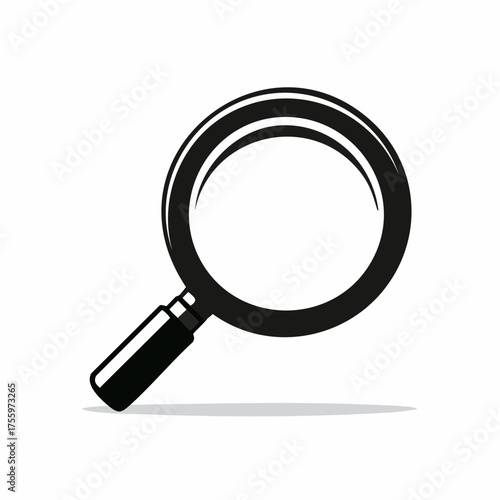 Search magnifying glass flat icon for apps and websites