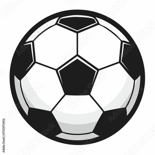 Soccer ball or football flat vector icon for sports apps and websites