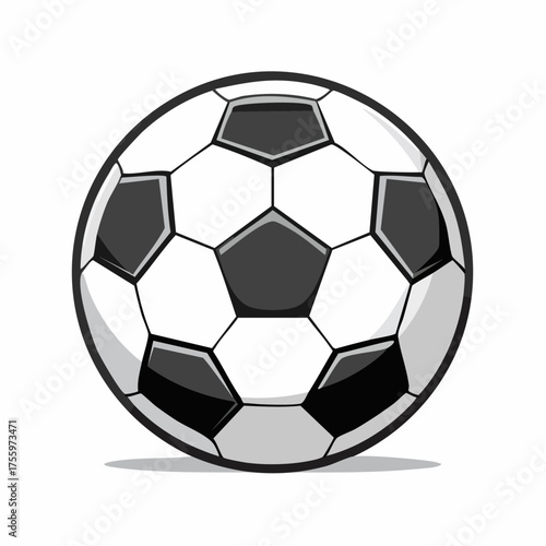 Soccer ball or football flat vector icon for sports apps and websites