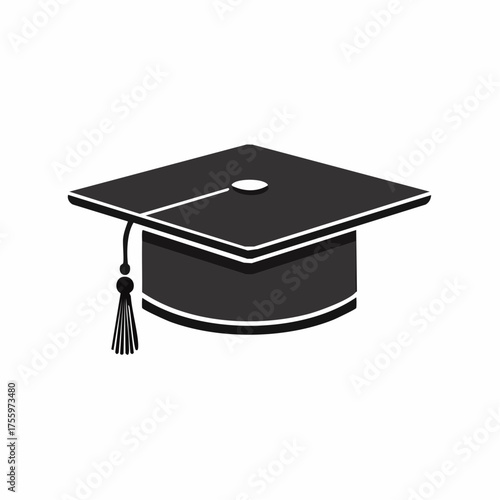 Graduation hat cap flat icon for apps and websites