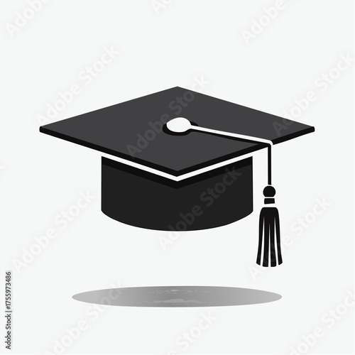 Graduation hat cap flat icon for apps and websites