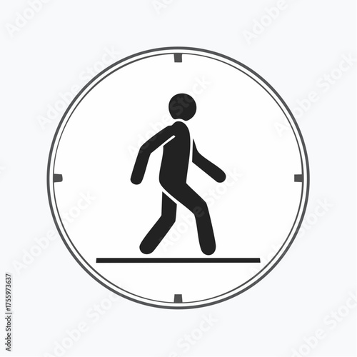 A person walking or walk sign flat vector icon for apps and websites